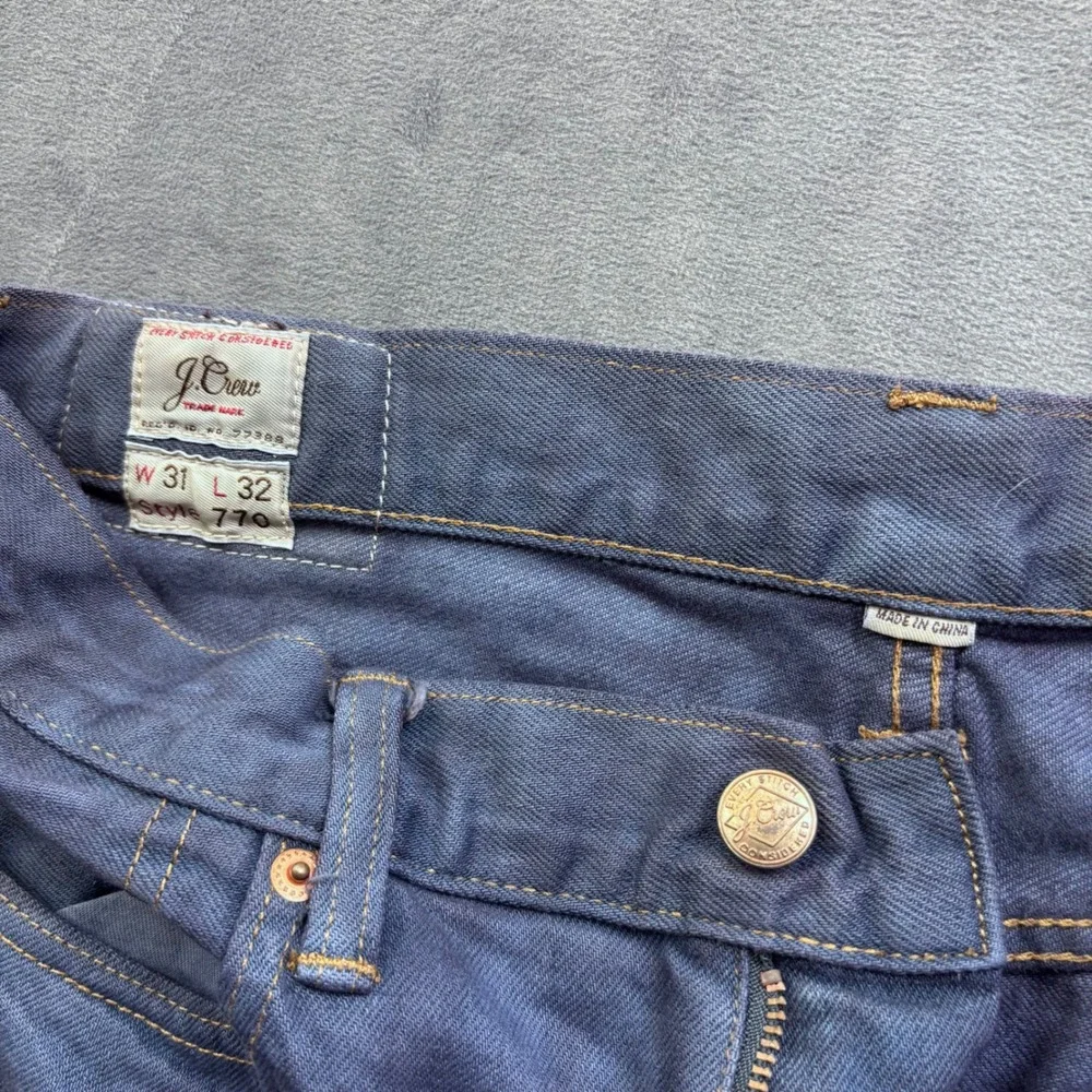J.Crew 770 Straight Fit Jeans Indigo Marbled Wash 31x32 Every Stitch Considered